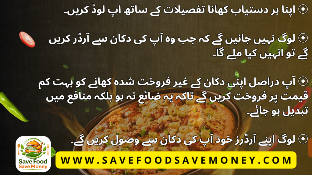 black modern food menu presentation